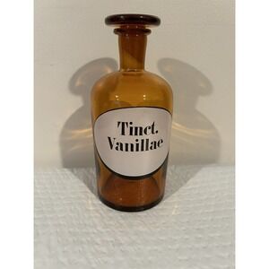 Bottle‎ Pharmacy Glass Brown Apothecary Tinct. Vanillae 7"
